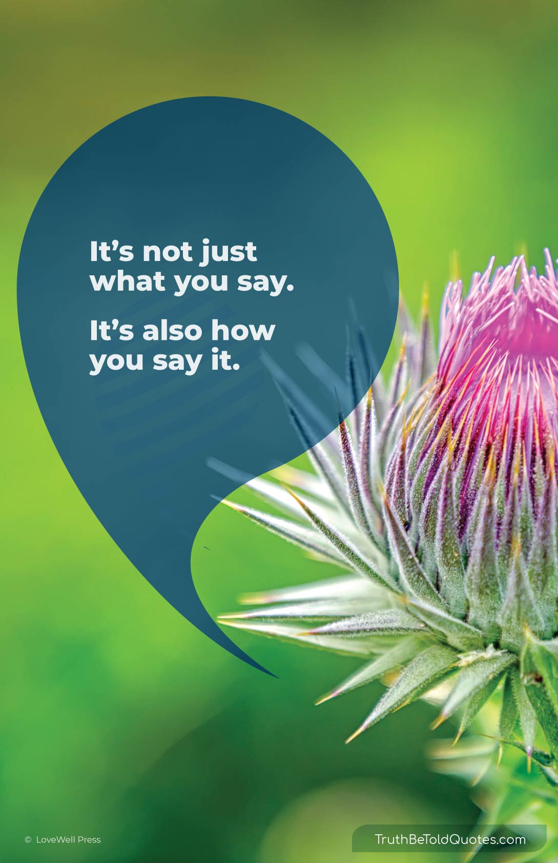 Quote for teens that it's not just what you say it's how you say it